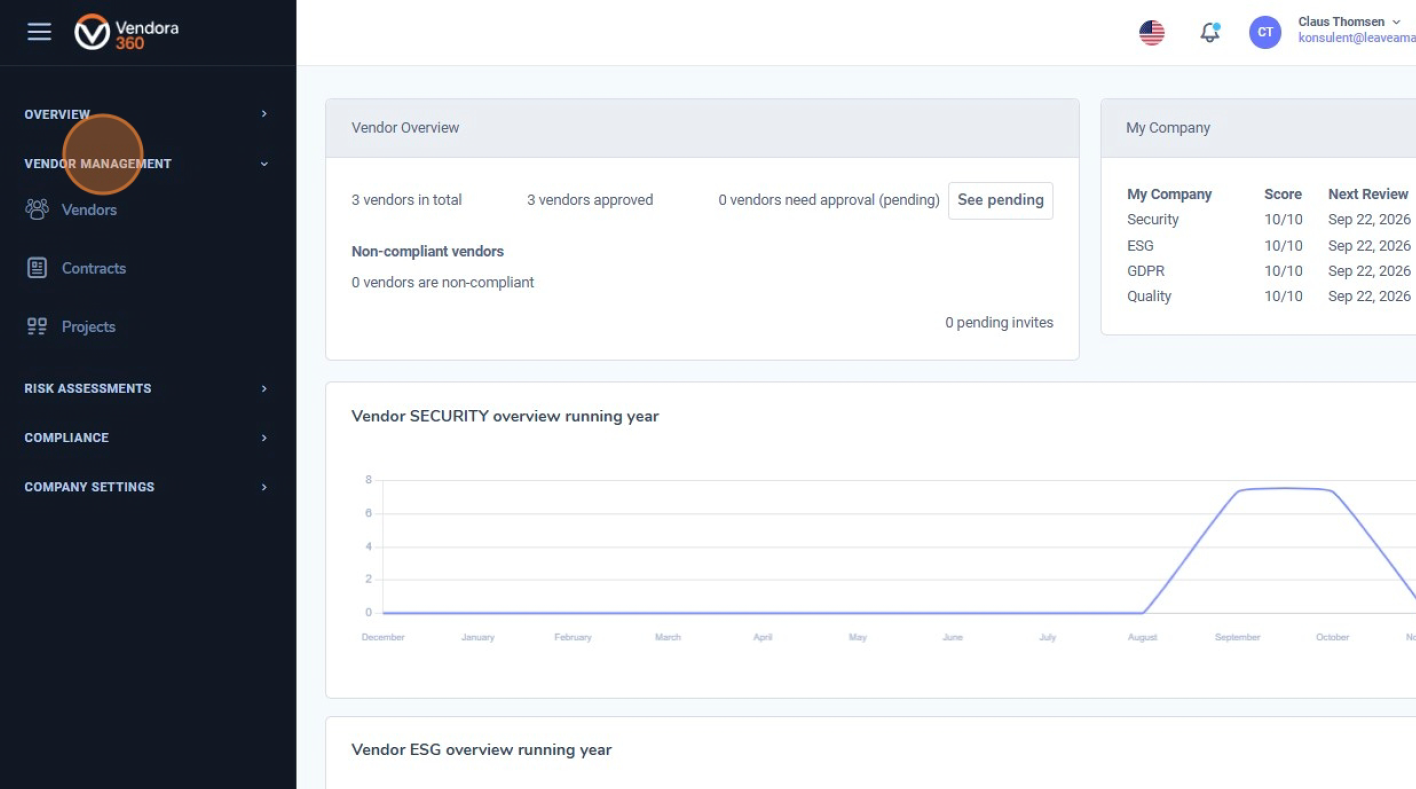 Step 1 - Vendor Management