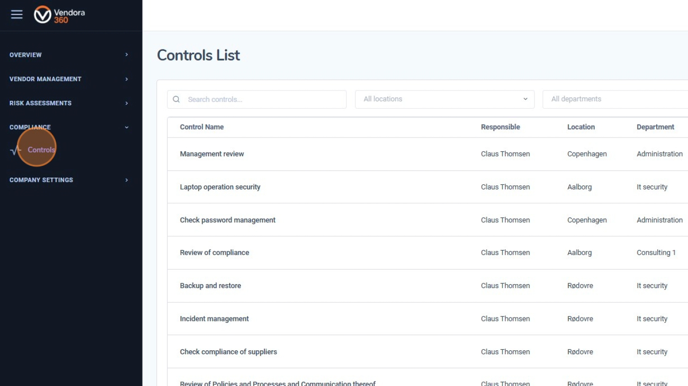 Step 2 – Click Controls