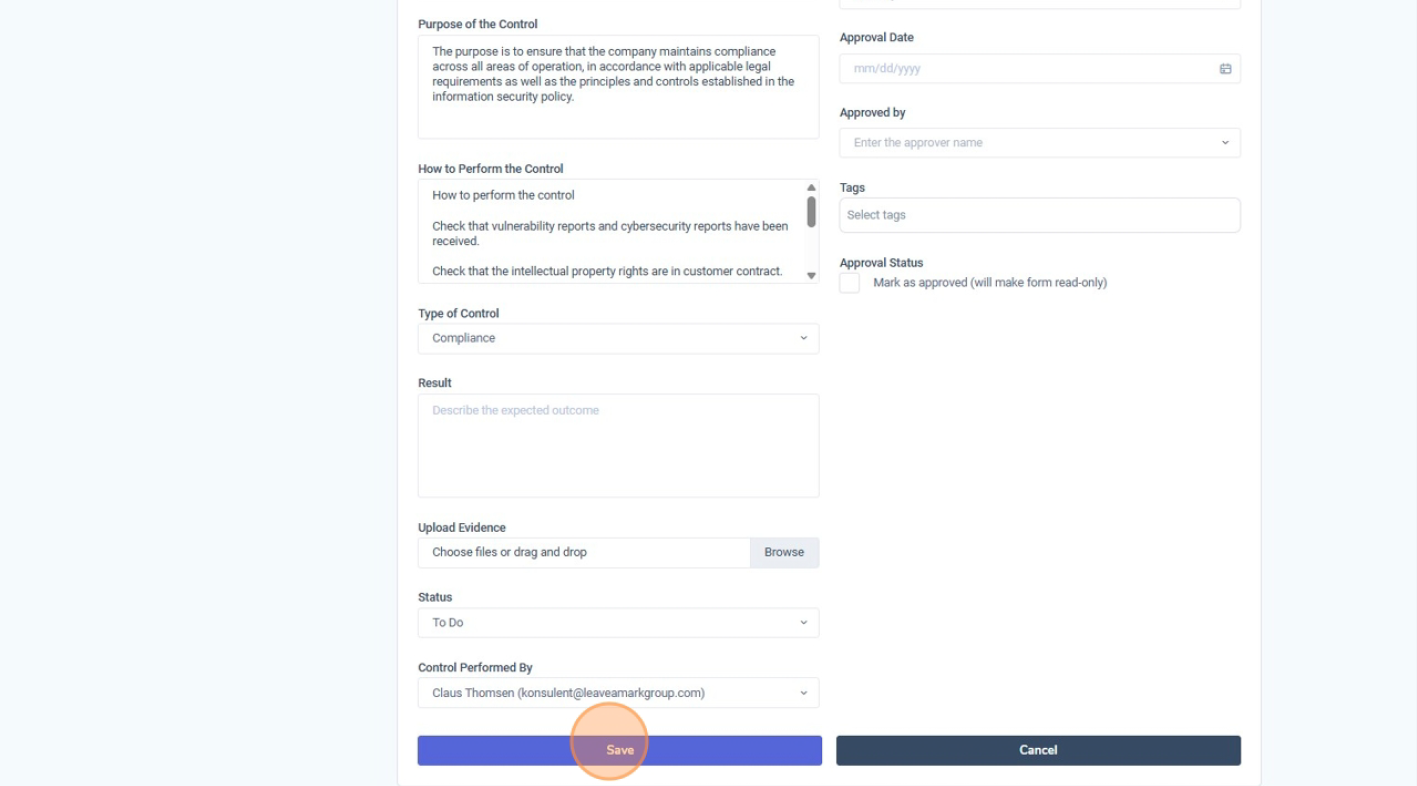 Step 5 – Save Control