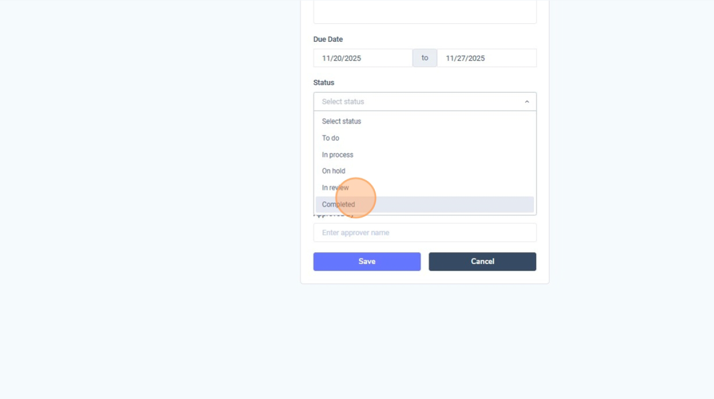 Step 7 - Update status